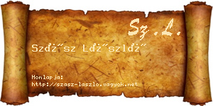Szász László névjegykártya