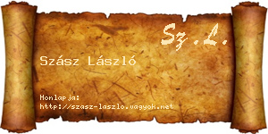 Szász László névjegykártya