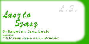 laszlo szasz business card