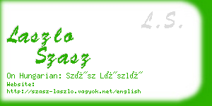laszlo szasz business card